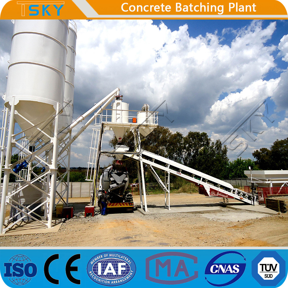 Environmental Friendly HZS35 35m3/h RMC Batching Plant
